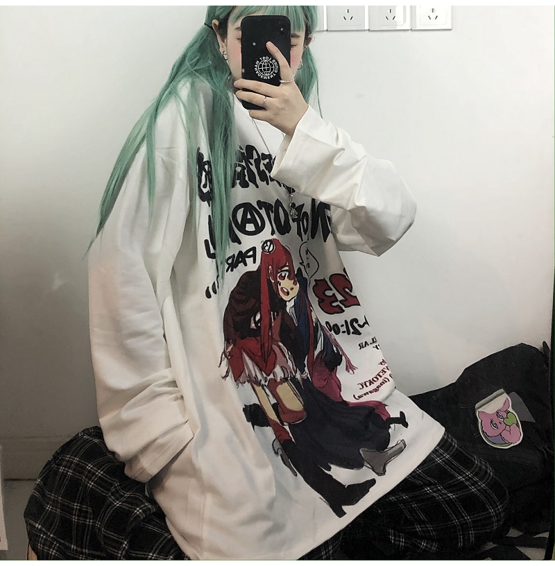 Áo Thun Dài Tay Mềm Mại In Hình Anime Nhật Bản Dành Cho Nữ | BigBuy360 - bigbuy360.vn
