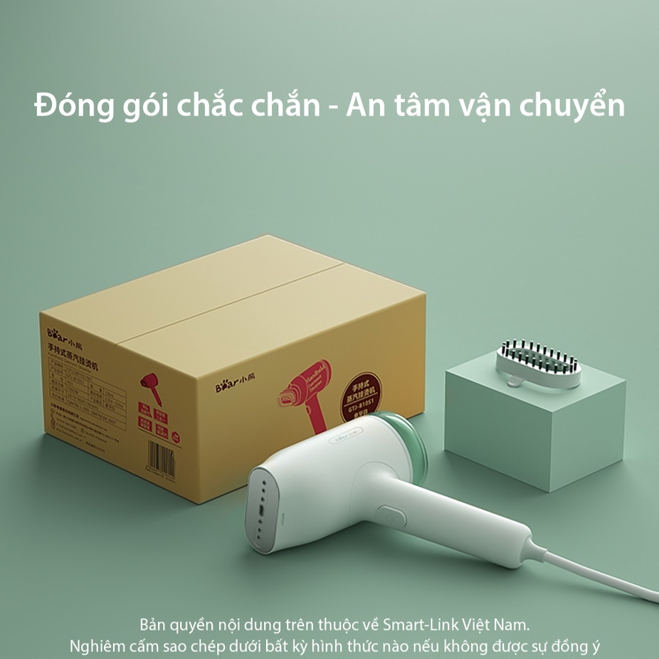 Bàn là hơi nước cầm tay công suất 1000W, nhỏ gọn, thông minh