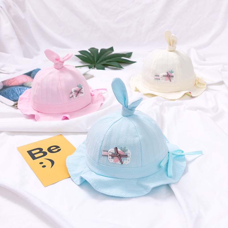 Mũ Rộng Vành Đính Nơ Xinh Xắn Cho Bé Gái