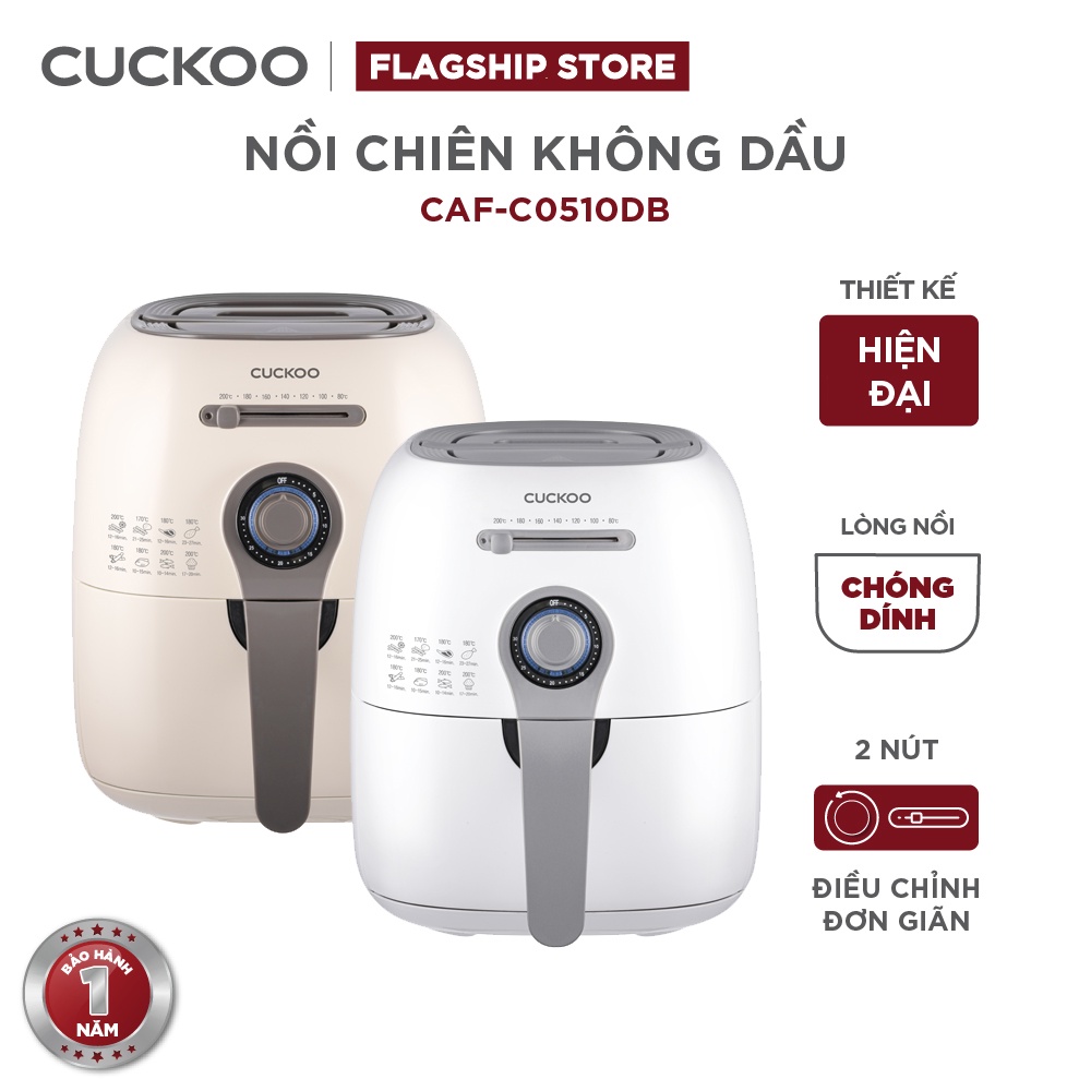 [Mã ELHADEV giảm 4% đơn 300K] Nồi chiên không dầu CUCKOO CAF-C0510DB 2,9 lít 1400W - Hàng chính hãng