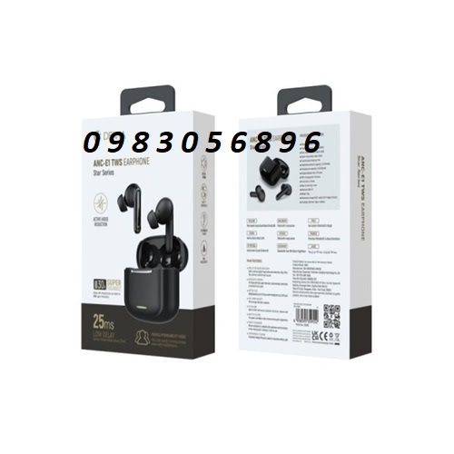 Tai nghe  không dây  Bluetooth  Devia TWS - E1 dùng cho iphone, samsung . Hàng chính hãng có bảo hành