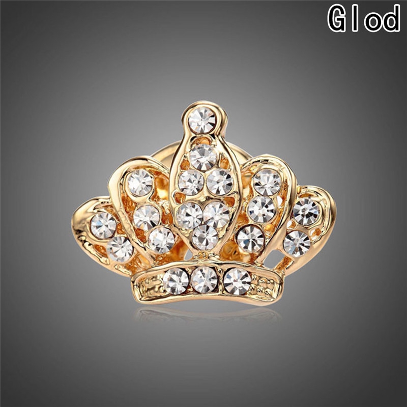 Ghim Cài Áo Hình Vương Miện Đính Đá Nhân Tạo Thời Trang Dành Cho Nữ