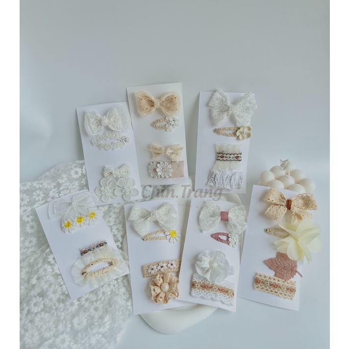 Set kẹp tóc HandMade Korea cho bé by ChinTrang