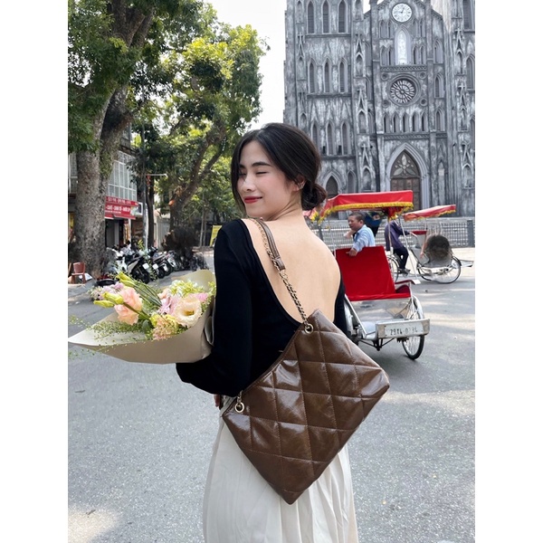 Áo thun hở lưng dài tay the.sweaterweather TSW (ảnh thật)