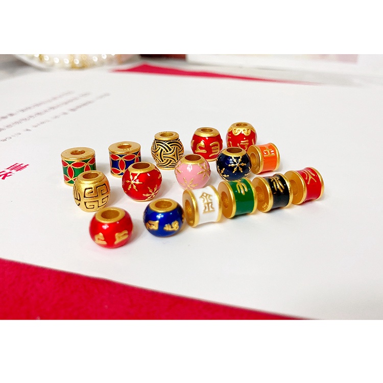 Chuỗi Hạt Màu Vàng Đồng Bằng Gỗ Dùng Làm Vòng Tay diy