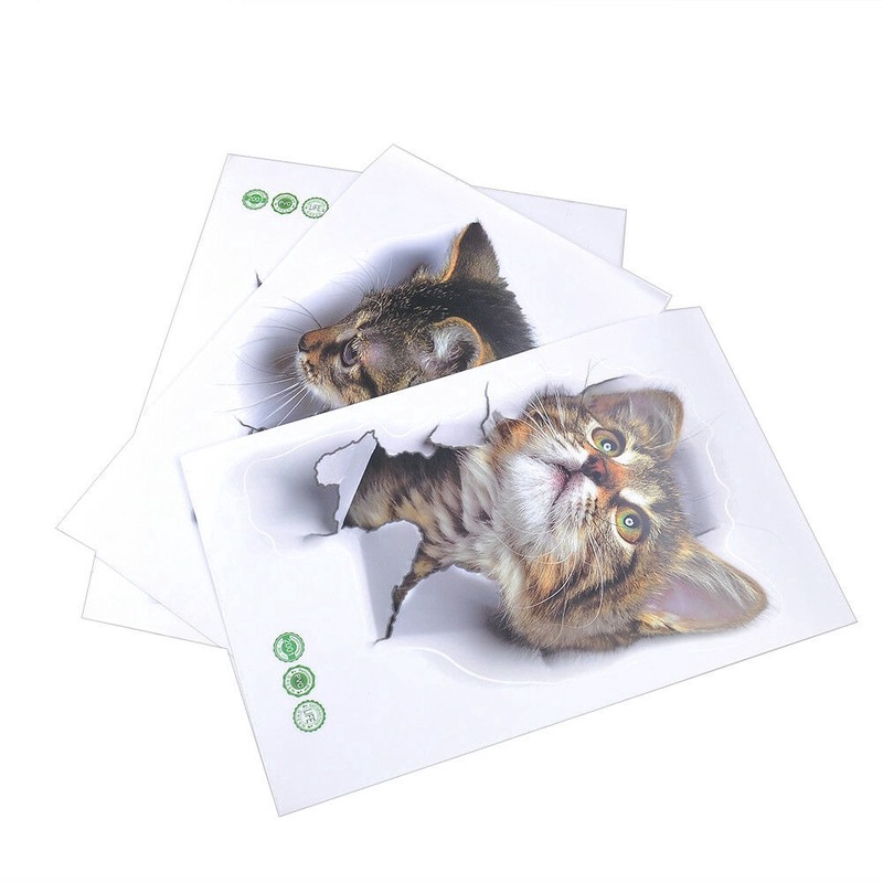 Sticker Dán Tường Hình Mèo 3d Dễ Thương