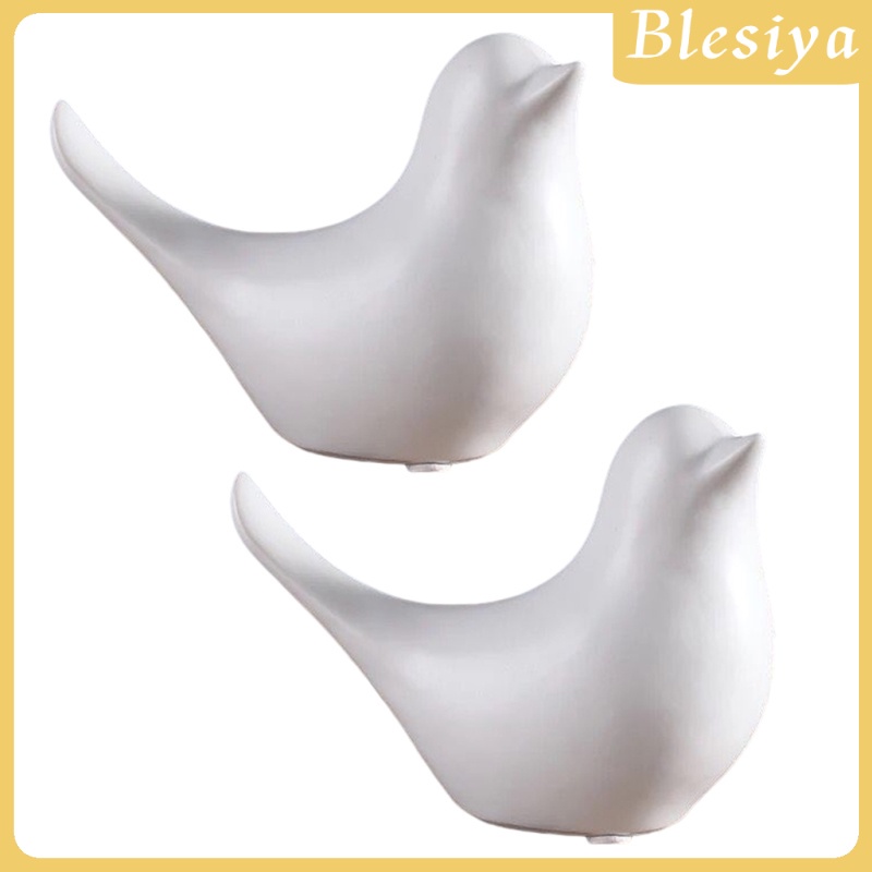 Bộ 2 Tượng Gốm Hình Chú Chim Trang Trí Nhà Cửa / Văn Phòng