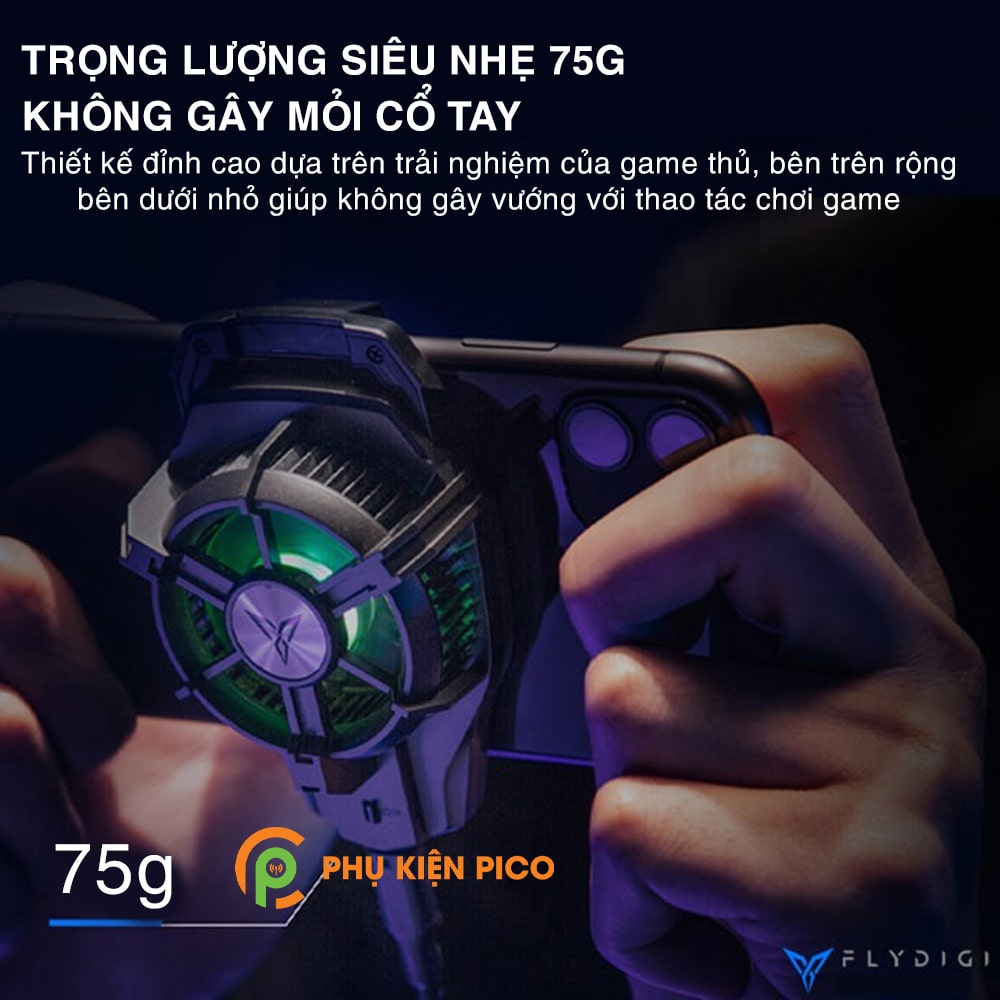 Quạt tản nhiệt điện thoại Flydigi Wasp Wing 2 Pro - Quạt tản nhiệt sò lạnh Flydigi và Memo DL06/DL05/DL03/DL02/DL01