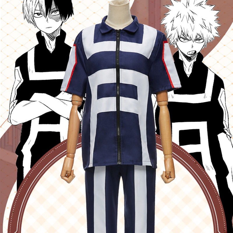 My Hero Academia Boku no Hero Cosplay Trang phục Nam Nữ Đồng phục Học sinh Phù hợp với Thể thao Áo sơ mi Quần Izuku Midoriya Todoroki Shouto