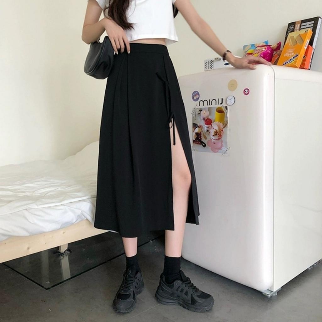 Chân Váy Dài Xẻ Tà Kiểu Buộc Dây Cá Tính Siêu Hot | BigBuy360 - bigbuy360.vn