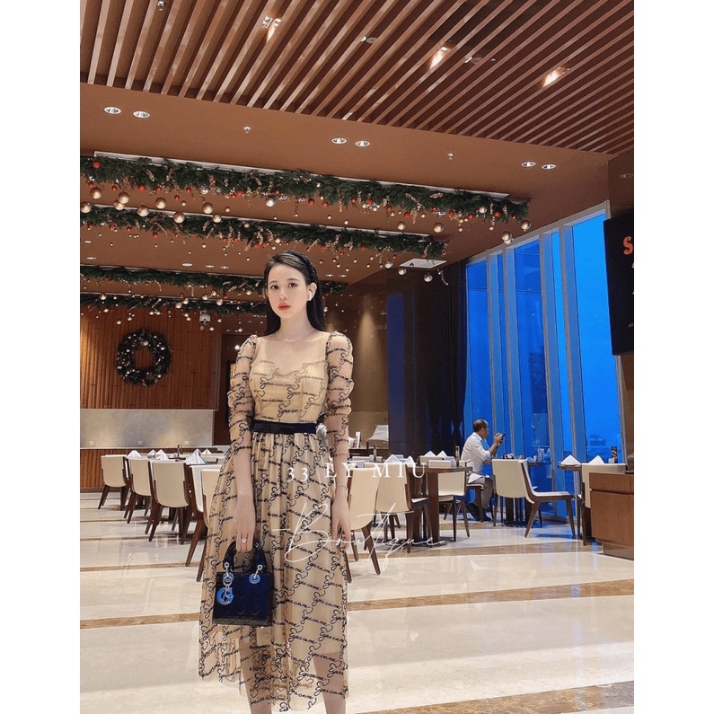 (Mẫu Mới) Đầm Lưới THiết Kế Cực Đẹp Mắt Có In Chữ Mặc ĐI Tiệc Cực HOT UP h.h.p