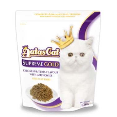 Thức Ăn Hạt Cho Mèo Aatas Cat Gold 1.2kg có topping cá cơm sấy | Hạt mèo cá cơm sấy mix 1.2kg