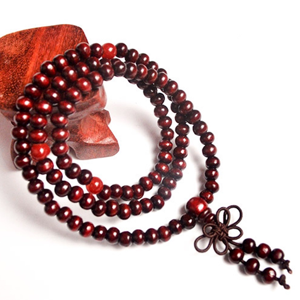 Vòng Đeo Tay Xỏ 108 Hạt Gỗ Nhiều Lớp Thời Trang Cho Nam Và Nữ