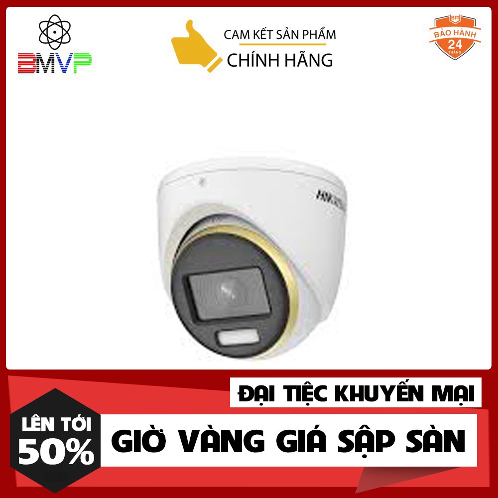 🍀 Camera Có màu ban đêm 24/7, Có mic Hikvision DS-2CE70DF3T-PFS 2.0 MP FullHD1080P  - Hàng chính hãng 100%.