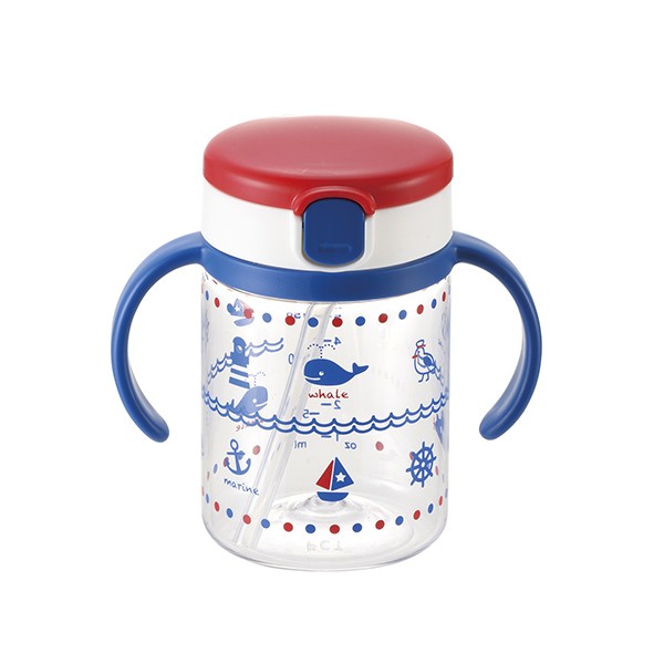 Cốc ống hút (xanh hải quân) 200ml Richell