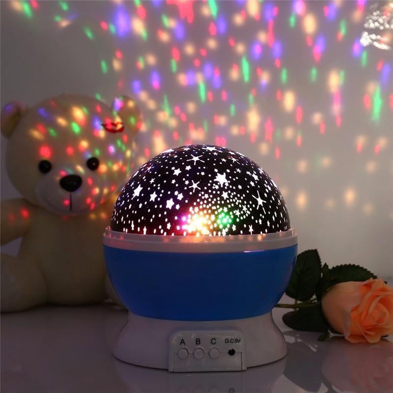 Đèn LED chiếu họa tiết trăng sao lãng mạn