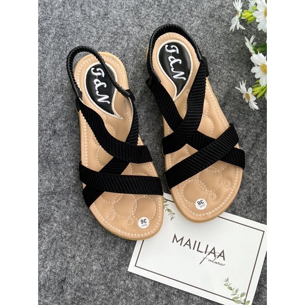 Sandal chiến binh quai dù co giãn MAILIAA đế xuồng 3 phân đi êm chân