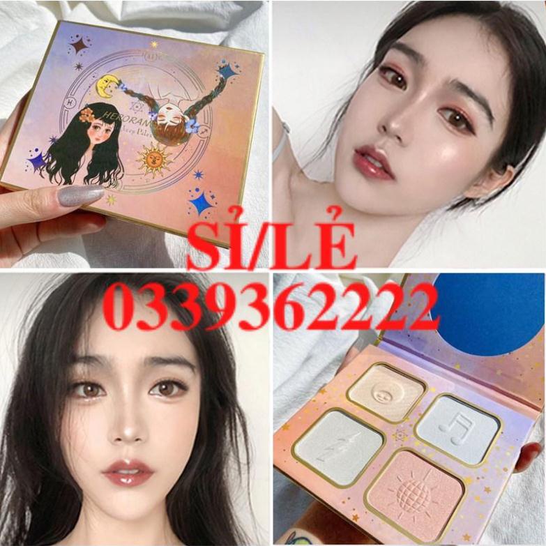 [ CHÍNH HÃNG ] Phấn bắt sáng nhũ hilight 4 tông màu make up toàn diện Herorange Senabeauty