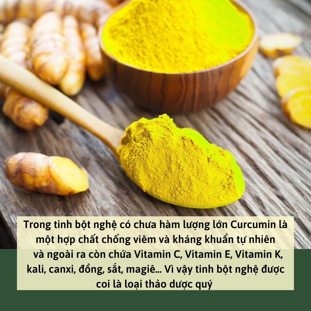 Tinh bột nghệ nguyên chất Hà Giang, tinh bột nghệ vàng gói 500gr