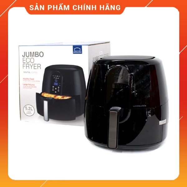 Nồi Chiên Không Dầu Điện Tử Lock&Lock EJF351BLK (5.2L) Màu Đen-Chính hãng