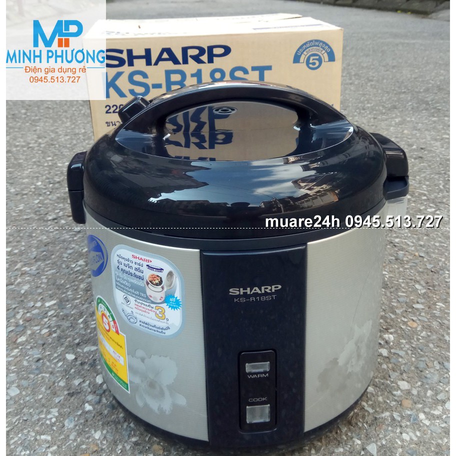 Chính hãng Nồi cơm điện Sharp KS R18ST Thailand 1.8 lít