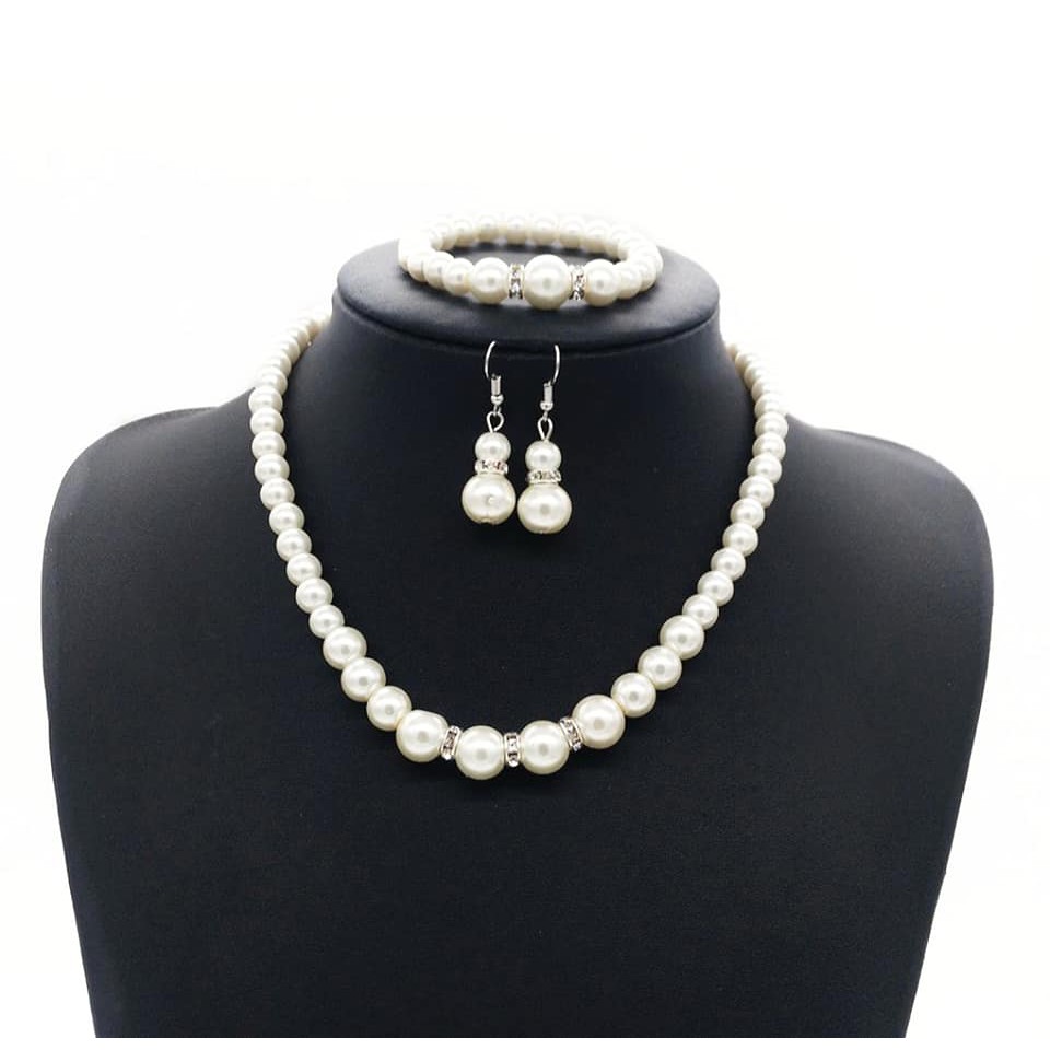 Bộ 3 Món Trang Sức Phối Áo Dài