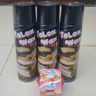 Combo 3 chai xịt bóng Telox Wax tặng kèm sáp thơm 70gr (550ml/chai)