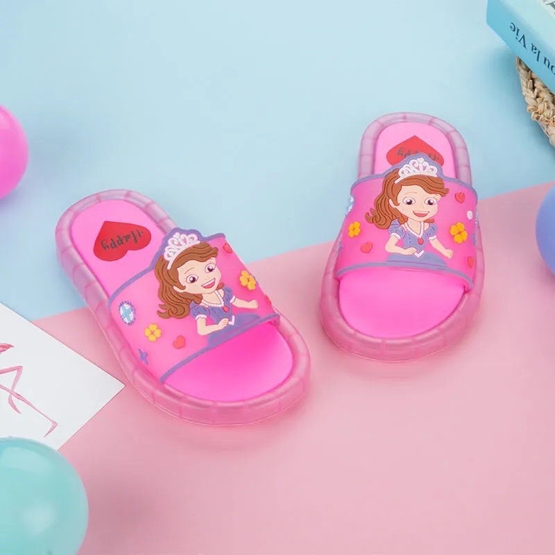 Dép Có Đèn Led Phát Sáng Cho Bé Gái Bé Trai, Dép Lê Cho Bé, chất liệu nhựa cao cấp ko mùi, chống trơn trượt cho bé