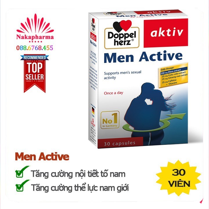 ✅ [CHÍNH HÃNG] Men Active Doppelherz Aktiv Đức – Bổ sung nội tiết tố nam, tăng cường thể lực và sinh lý nam