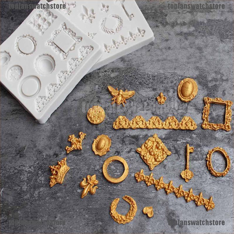 Khuôn Silicone Làm Bánh Hình Khung Ren Kiểu Vintage