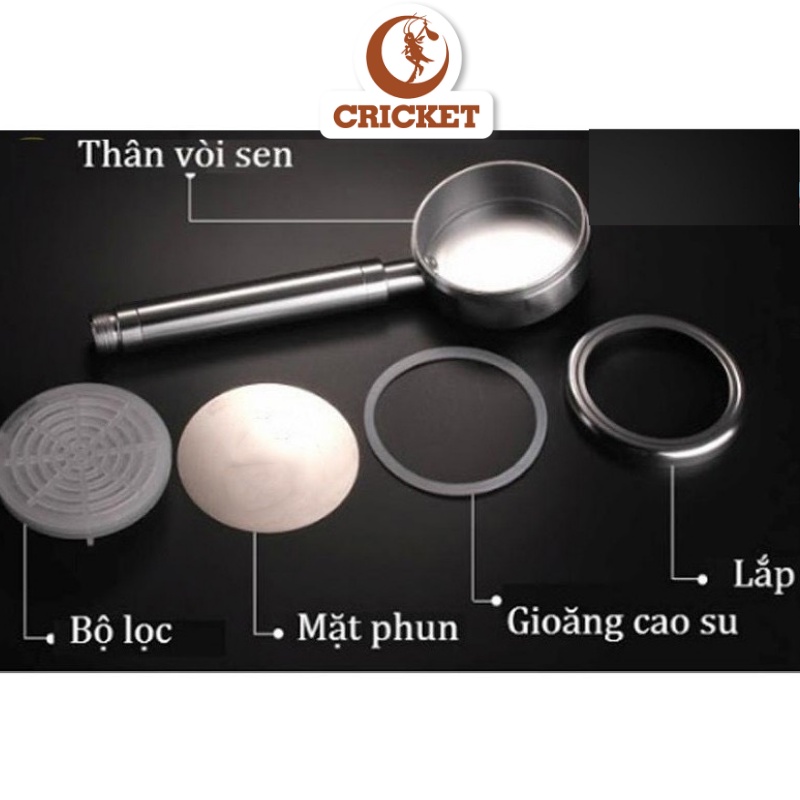 Bộ vòi sen tắm TĂNG ÁP NHÔM cứng (KB003) - Vòi tăng áp siêu mạnh cải thiện tới 400% tia mịn massage [ HÀNG CHÍNH HÃNG]