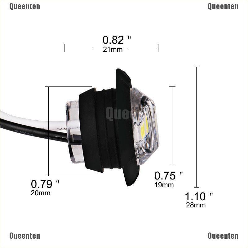 Đèn LED báo bên hông tròn nhỏ 3/4&quot; 12V tiện dụng cho xe tải