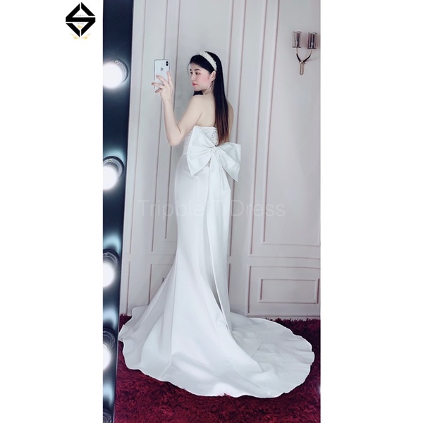 Bộ phụ kiện thời trang nơ lưng rời TRIPBLE T DRESS phối cùng váy đầm siêu xinh