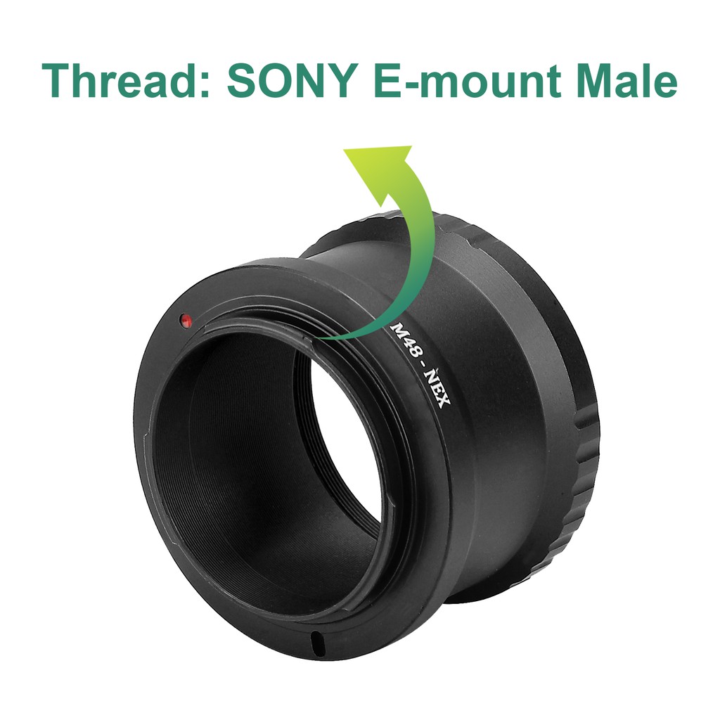 SVBONY SV196 camera adapter Wide M48 to NEX E-mount Ring Adapter for Sony NEX Alpha Body Camera