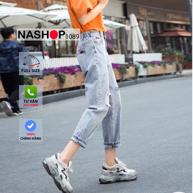 Quần bò baggy nữ quần jean baggy nữ quần jeans nữ lưng cao cạp cao quần nữ đẹp 3 size S M L hot 2021 QT17 nashop 1089 | WebRaoVat - webraovat.net.vn