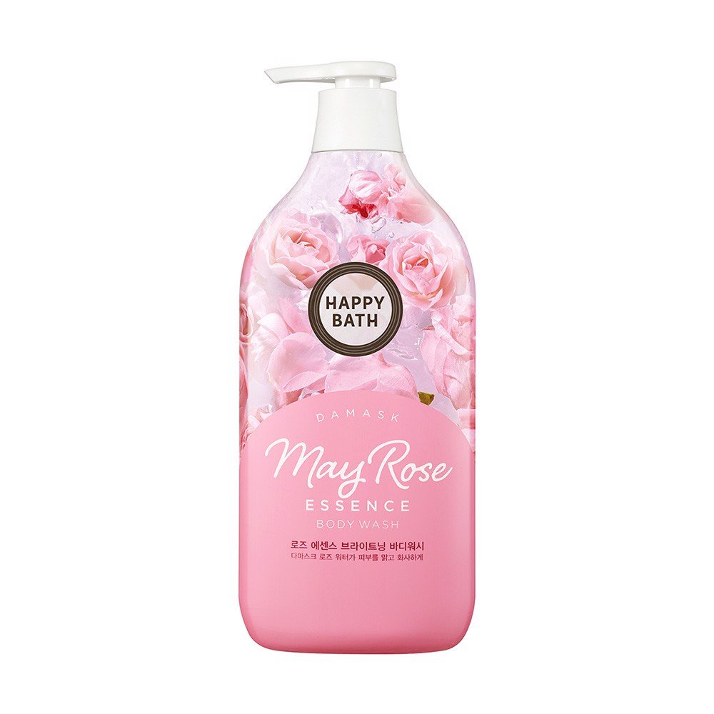 Combo 2 hộp sữa tắm Happy bath Hàn Quốc tinh chất hoa hồng 900ml