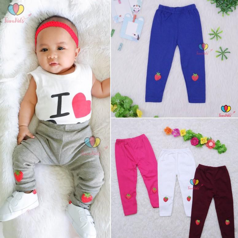 Quần Legging Họa Tiết Dâu Tây Xinh Xắn Cho Bé Gái 02t2c! Gm Bbc B1-7 Tuổi