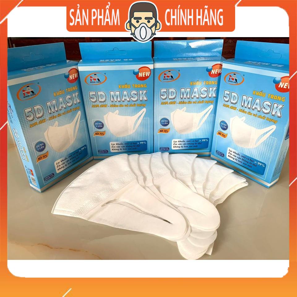 Hộp 10 cái khẩu trang 3D mask, 5D mask quai vải Famapro Nam Anh