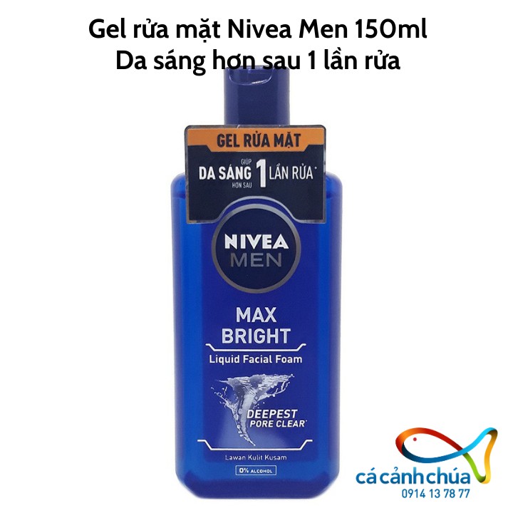 Gel rửa mặt Nivea Men sạch siêu nhanh 150ml - Hàng công ty
