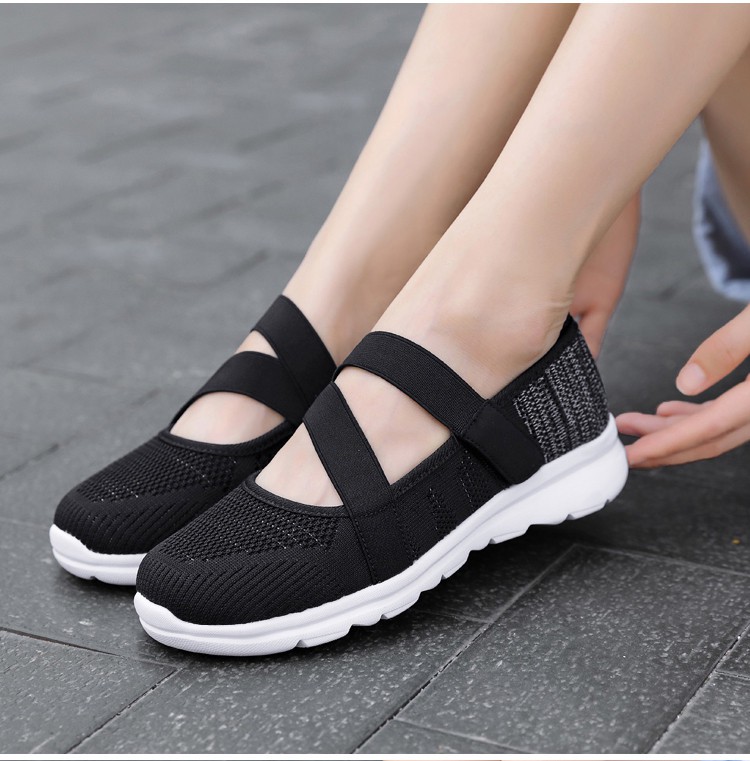 Giày thể thao chống trượt bền bỉ phối lưới thoáng khí thoải mái thời trang cho nữ