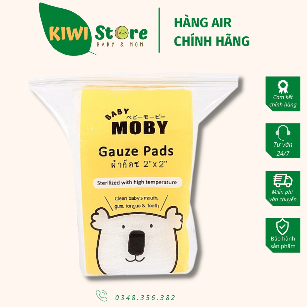 Gạc rơ lưỡi Moby cho bé hộp 50 miếng