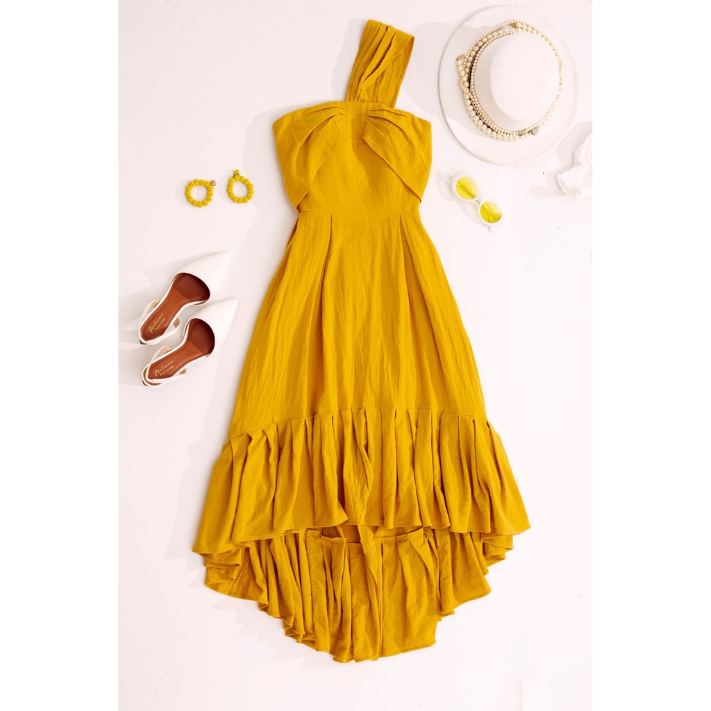 SÒ VINTAGE - DONNA Đầm xếp ly tùng xòe một dây chéo vai | BigBuy360 - bigbuy360.vn