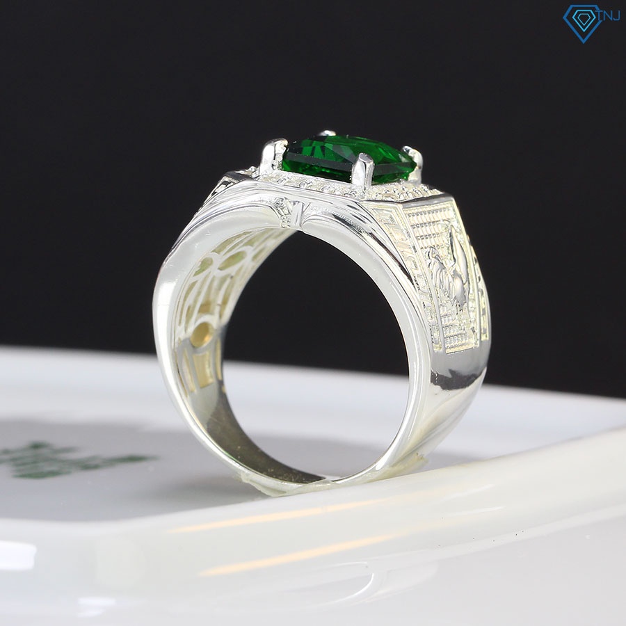Nhẫn nam bạc đính đá tuổi dậu hình con gà NNA0299 - Trang sức TNJ