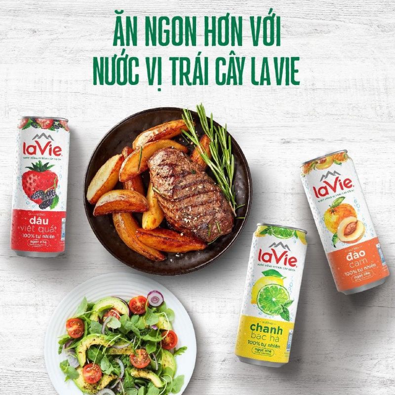 Lốc 6 lon Lavie vị trái cây 330ml