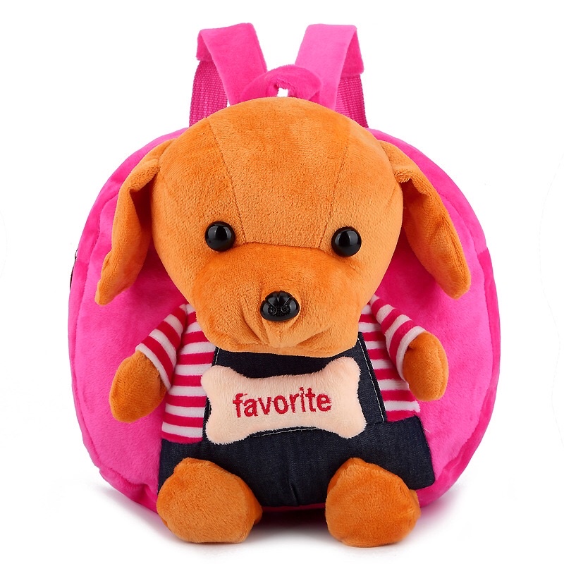 Balo Cho Bé Mẫu Giáo Từ 0-4 Tuổi, Chất Liệu Nhung Mịn,Balo thú 3D