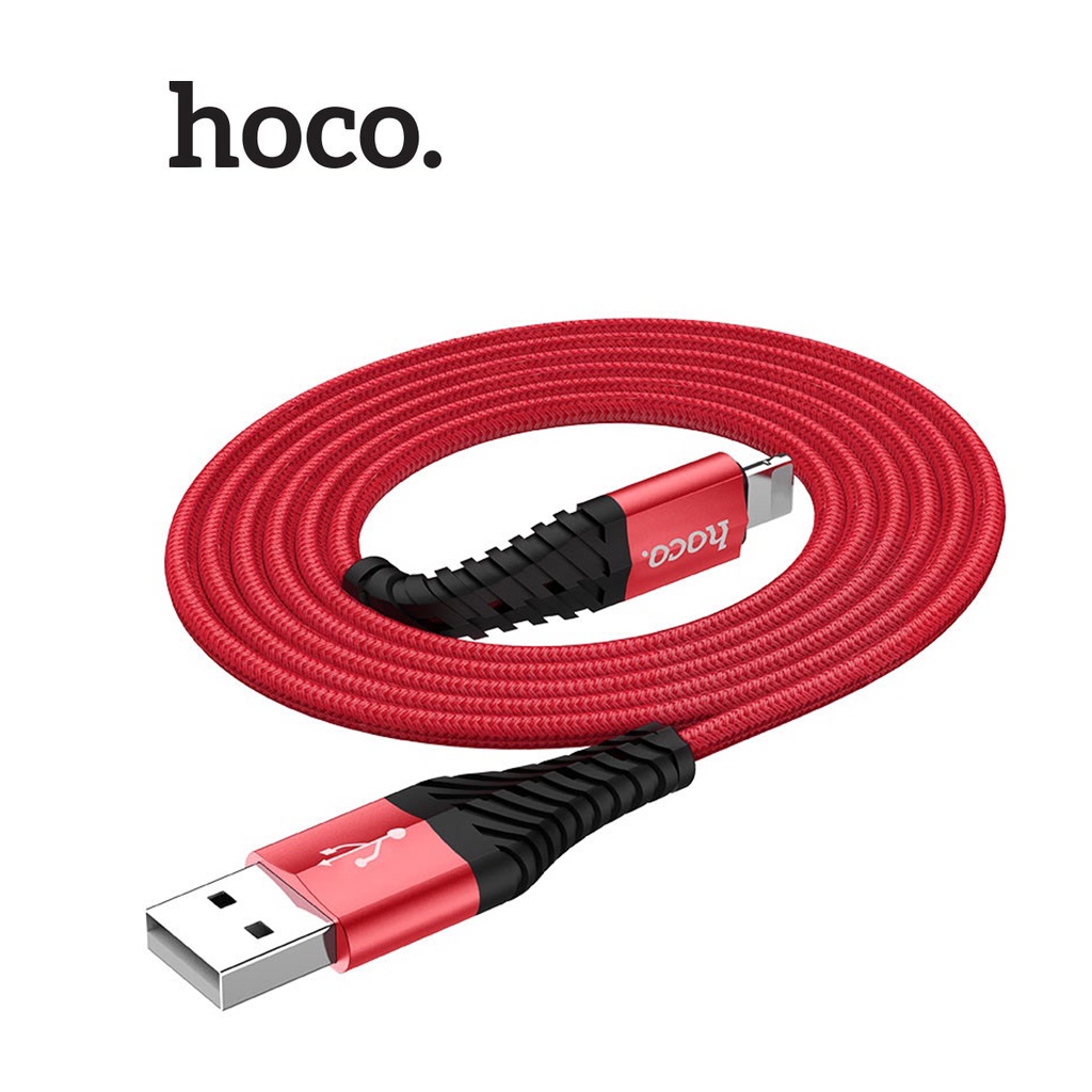 Cáp sạc hoco. X38 sạc nhanh 2.4A dây dù cao cấp chống gãy gập dài 1M