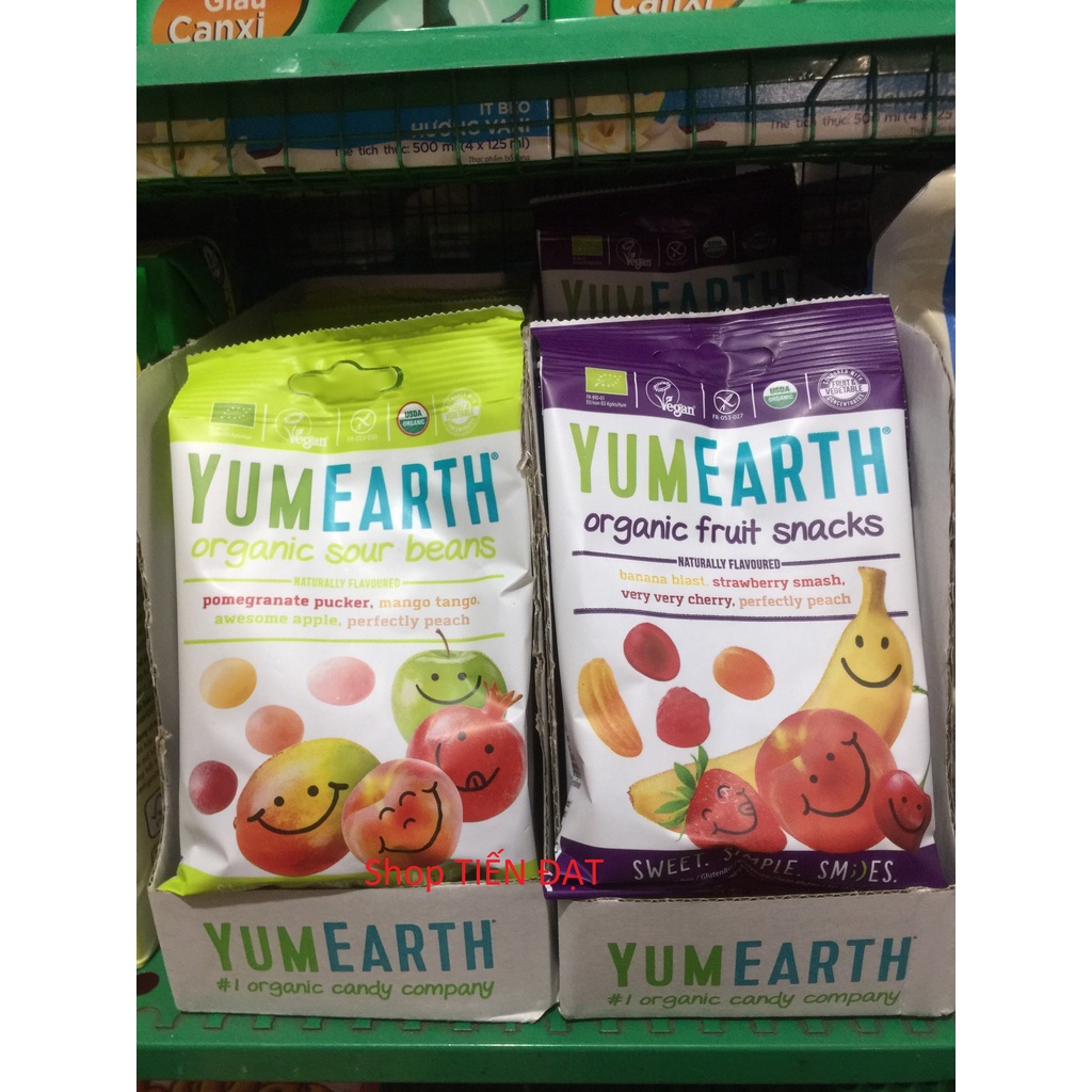 Kẹo dẻo hữu cơ 4 hương vị trái cây Yumearth 50g - Nhập khẩu Pháp