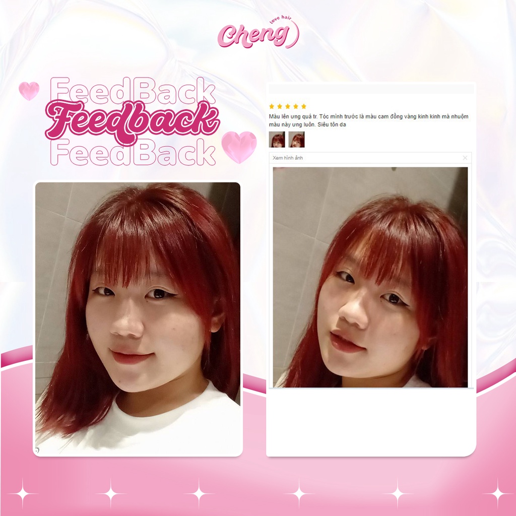 Thuốc Nhuộm Tóc Màu ĐỎ RƯỢU VANG Không Tẩy | Chenglovehair, Chenglovehairs