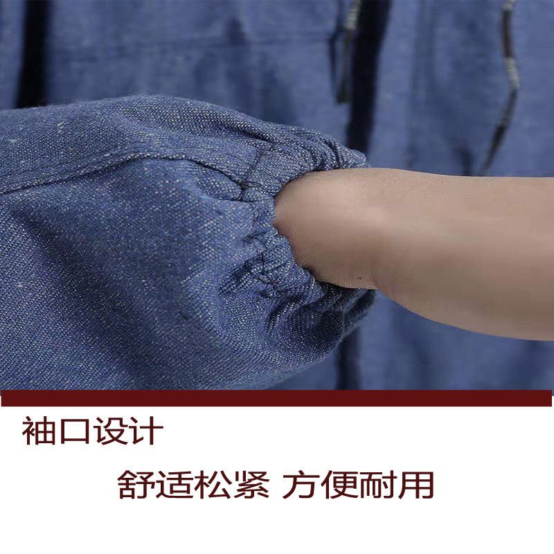 Bộ đồ liền thân denim bảo hộ lao động chống bụi thoáng khí cho nam