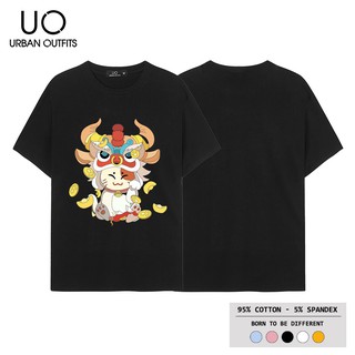 Áo Thun Tay Lỡ Nam Nữ Form Rộng URBAN OUTFITS In Mèo Thần Tài ATO26 Unisex 100 Cotton